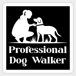Professional Dog Walker T-Shirt - Gift for Pet Sitters Sticker